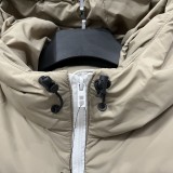 2025-26 NK khaki white Embroidered version Hooded Cotton Coat