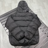 2025-26 NK black Embroidered version Hooded Cotton Coat