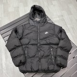 2025-26 NK black Embroidered version Hooded Cotton Coat