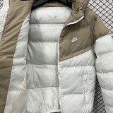 2025-26 NK khaki white Embroidered version Hooded Cotton Coat