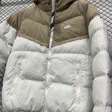 2025-26 NK khaki white Embroidered version Hooded Cotton Coat