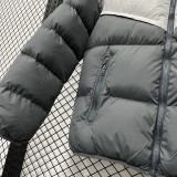 2025-26 NK grey Embroidered version  Hooded Cotton Coat