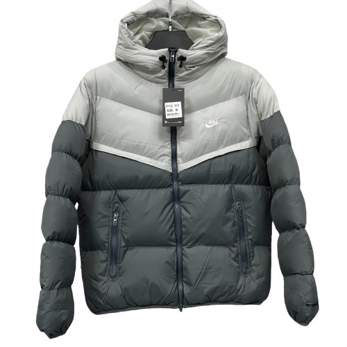 2025-26 NK grey Embroidered version  Hooded Cotton Coat