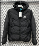 2025-26 NK  black Hooded Cotton Coat