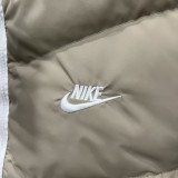 2025-26 NK khaki white Embroidered version Hooded Cotton Coat