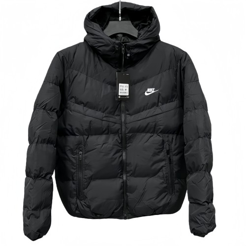 2025-26 NK black Embroidered version Hooded Cotton Coat