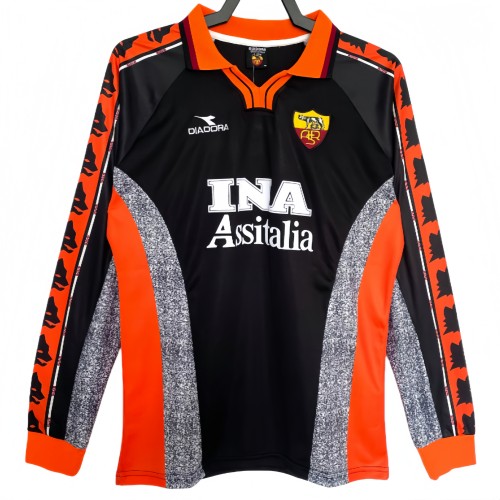 1998-99 Mens Roma third away Retro long sleeve soccer Jersey