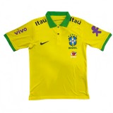 2025-26 Mens Brazil yellow Polo soccer jersey