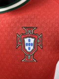 2025-26 Mens Portugal home red Player Long Sleeve Soccer Jersey