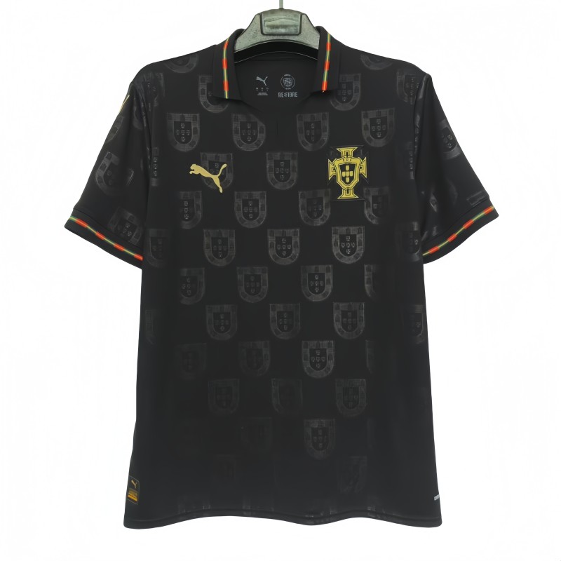 2026-27  Mens Portugal away 1:1 black soccer Jersey