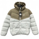 2025-26 NK khaki white Embroidered version Hooded Cotton Coat