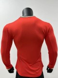 2025-26 Mens Portugal home red Player Long Sleeve Soccer Jersey