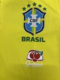 2025-26 Mens Brazil yellow Polo soccer jersey