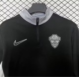 2025-26 Mens Elche CF black Half Pull Sportswear Top