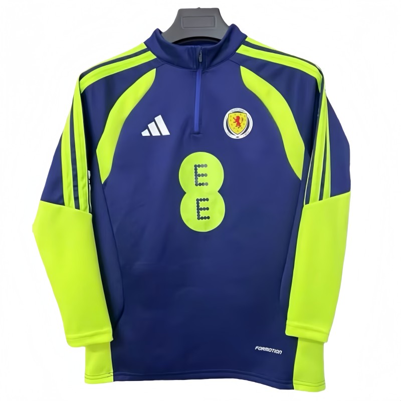 2026-27 Mens Scotland cyan Half Pull Sportswear Top