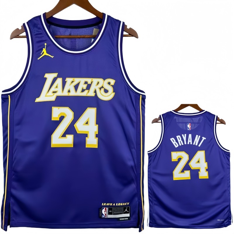 25-26 Lakers BRYANT #24 Purple Top Quality Hot Pressing NBA Jersey (Trapeze Edition) 飞人版