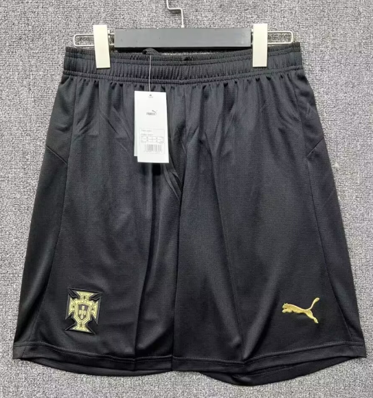 2025-26 Mens Portugal Black Shorts Pants