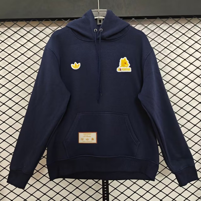 2025-26 Mens Roma Training Hoodie Royal blue Football Hoody
