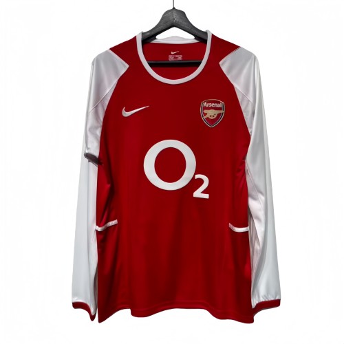 2002-04 Mens Retro Arsenal home red Long sleeve Jersey