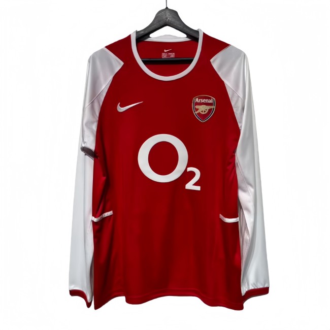 2002-04 Mens Retro Arsenal home red Long sleeve Jersey