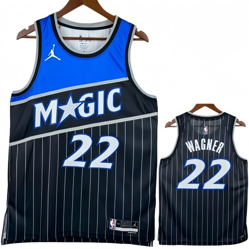 25-26 Magic WAGNER #22 Black Top Quality Hot Pressing NBA Jersey (Trapeze Edition) 飞人版