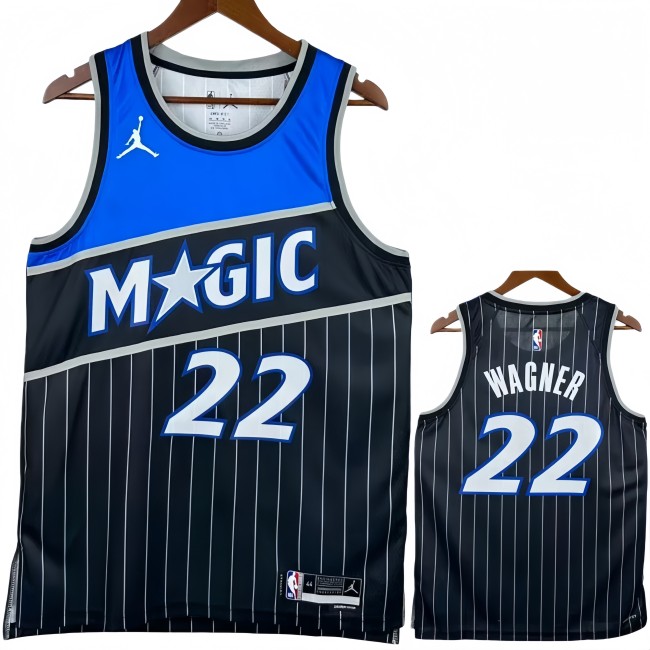 25-26 Magic WAGNER #22 Black Top Quality Hot Pressing NBA Jersey (Trapeze Edition) 飞人版