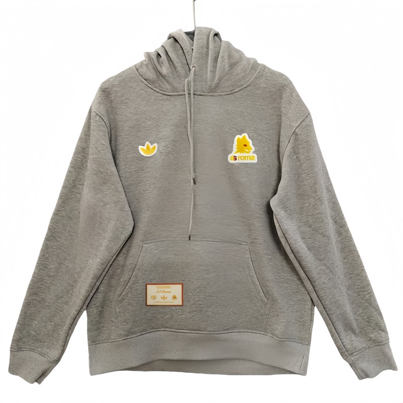 2025-26 Mens Roma Training Hoodie grey Football Hoody