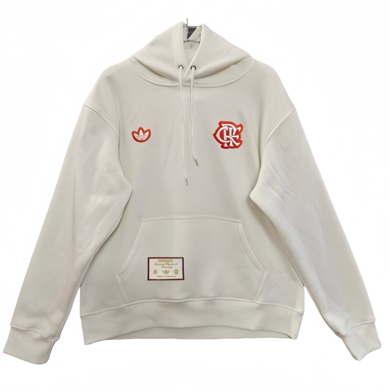 2025-26 Mens Flamengo Training Hoodie white Football Hoody