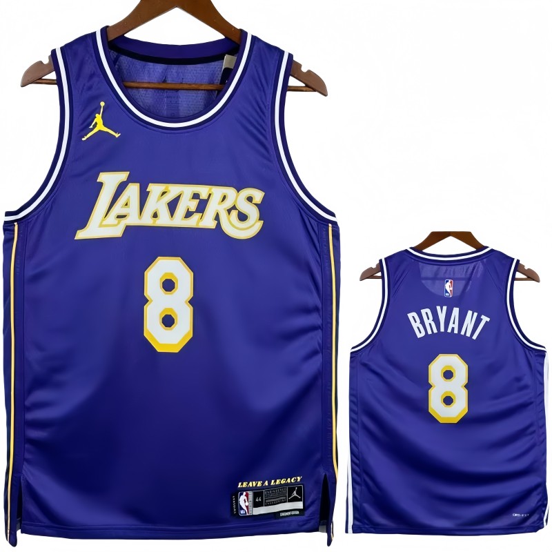 25-26 Lakers BRYANT #8 Purple Top Quality Hot Pressing NBA Jersey (Trapeze Edition) 飞人版