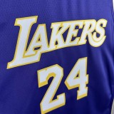 25-26 Lakers BRYANT #24 Purple Top Quality Hot Pressing NBA Jersey (Trapeze Edition) 飞人版