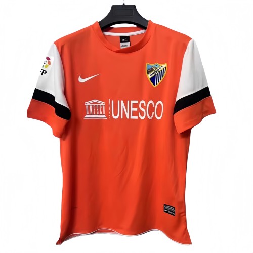 2013 Mens Malaga third away orange Retro soccer jersey