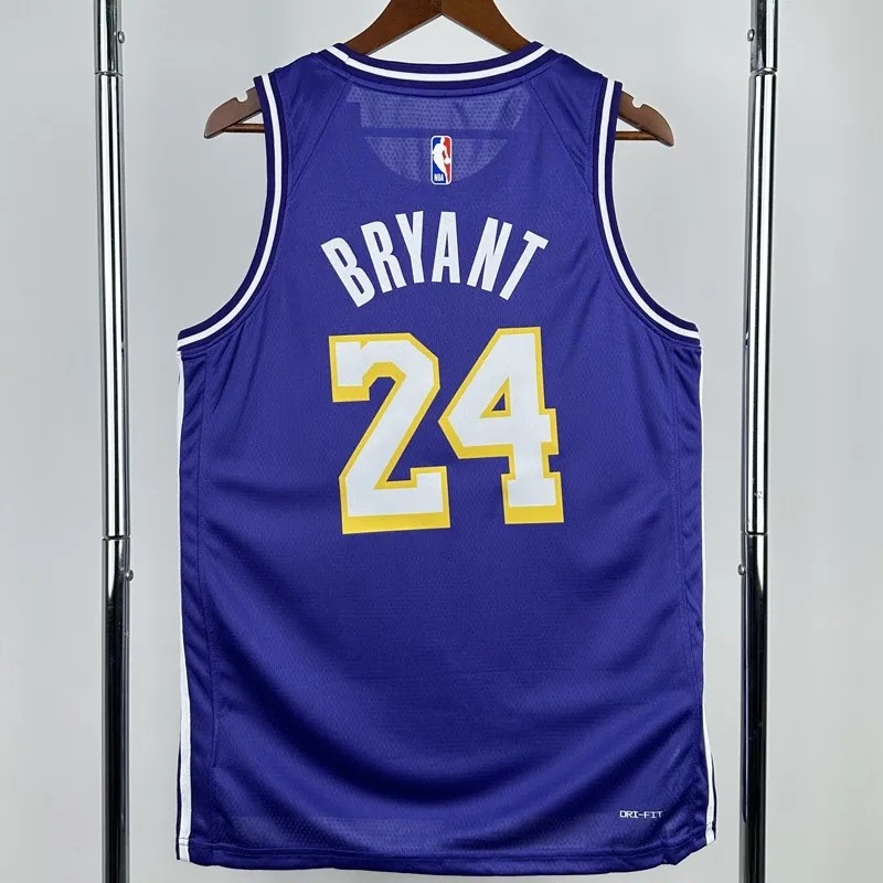 25-26 Lakers BRYANT #24 Purple Top Quality Hot Pressing NBA Jersey (Trapeze Edition) 飞人版