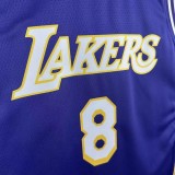 25-26 Lakers BRYANT #8 Purple Top Quality Hot Pressing NBA Jersey (Trapeze Edition) 飞人版