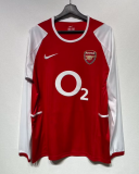 2002-04 Mens Retro Arsenal home red Long sleeve Jersey