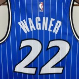 25-26 Magic WAGNER #22 Blue Top Quality Hot Pressing NBA Jersey(条纹)