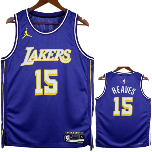 25-26 Lakers REAVES #15 Purple Top Quality Hot Pressing NBA Jersey (Trapeze Edition) 飞人版