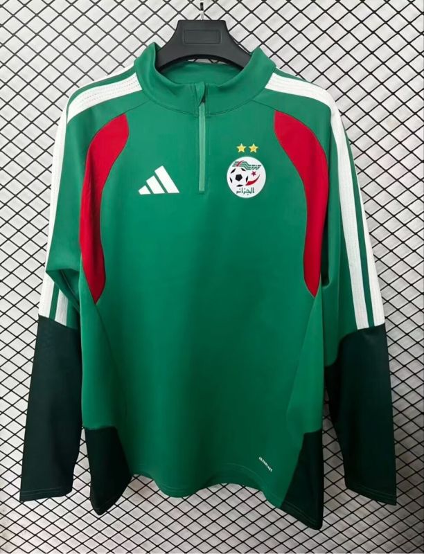 2025-26 Algeria Green Half Pull Sportswear Top
