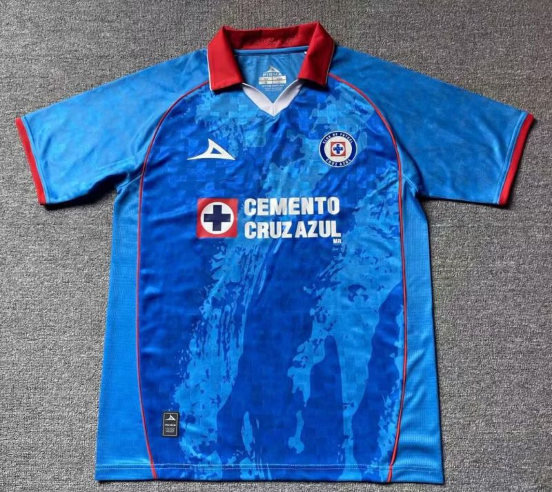 2025-26 Mens Cruz Azul  Player home blue soccer Jersey