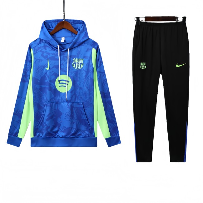 2025-26 Mens Barcelona  hoodie blue Tracksuit