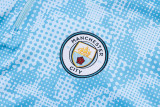 2025-26 Kids Manchester City Half Pull blue Tracksuit