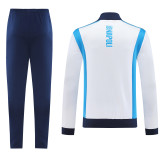 2025-26 Mens Napoli White Blue Jacket Tracksuit