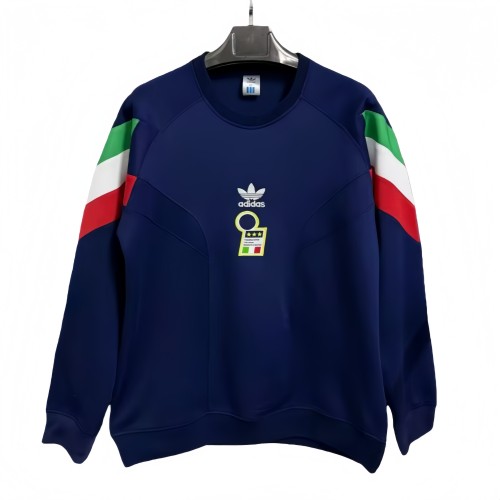 2025-26 Mens Italy blue Hoodie (无帽卫衣)