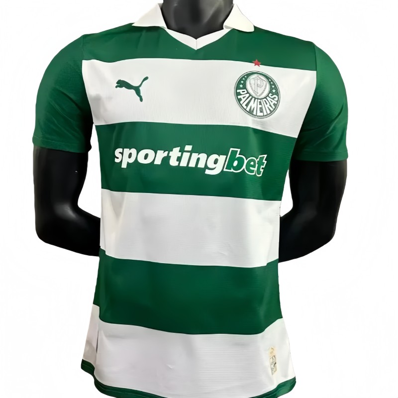 2025-26 Mens Palmeiras  Green White Special Edition  Player version Soccer Jersey