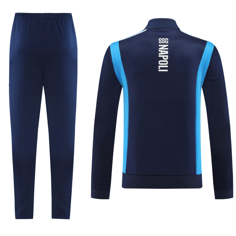 2025-26 Mens Napoli Black Blue Jacket Tracksuit