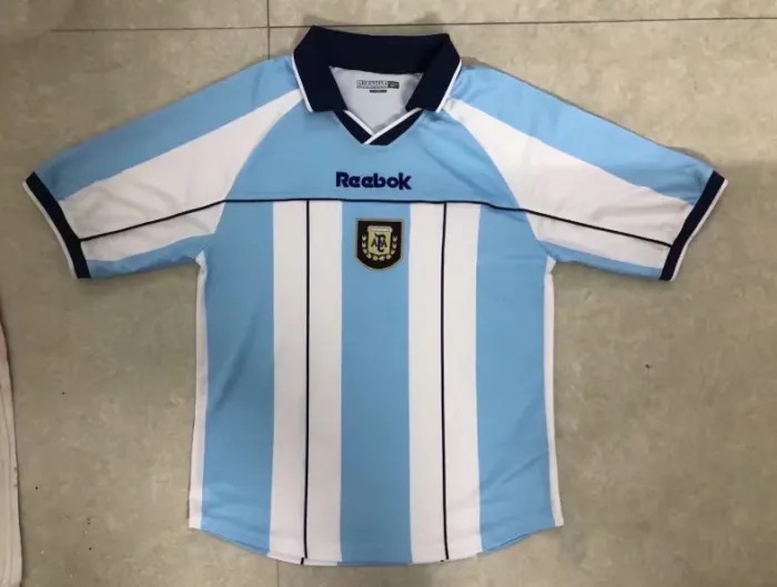 2001 Mens Argentina Home Retro soccer Jersey