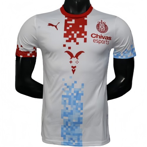 2025-26 Mens Chivas Player version white Soccer Jersey