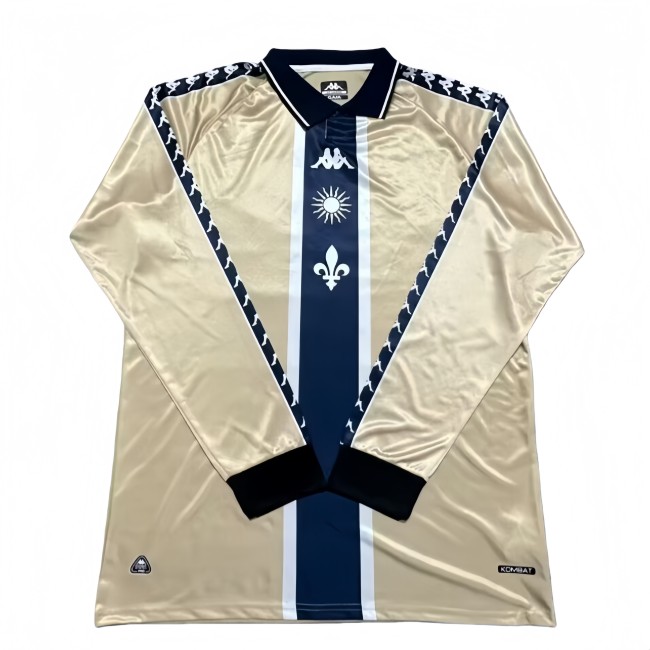 2025-26 Mens Versailles Special Edition  Long Sleeve yellow Fans Soccer Jersey