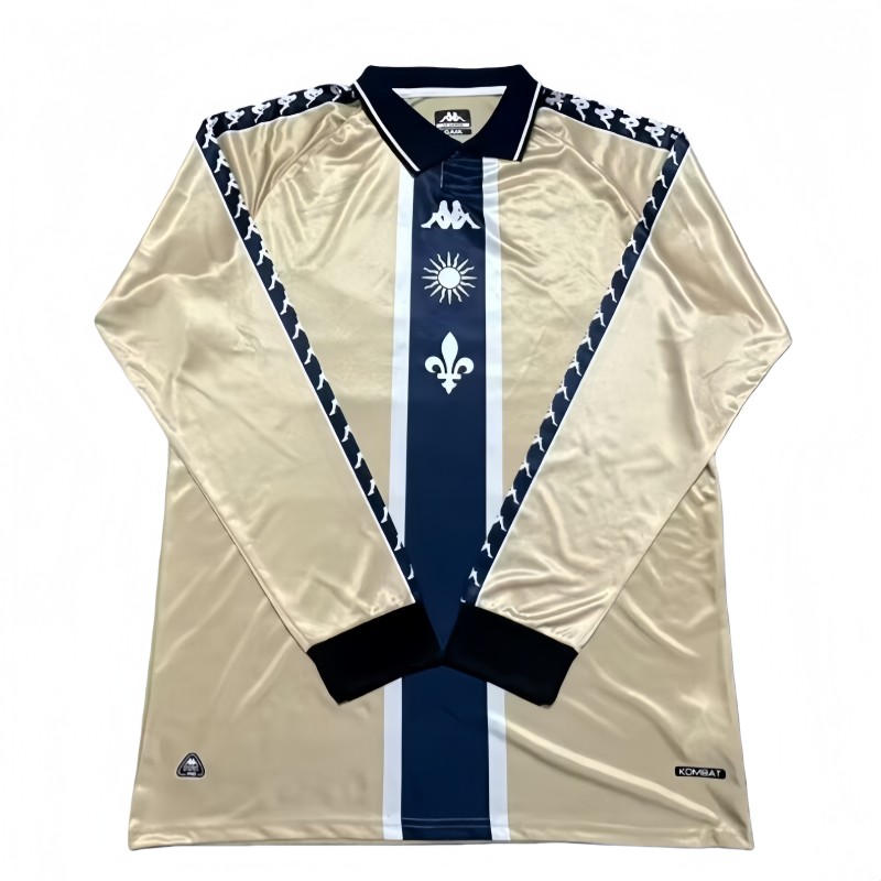 2025-26 Mens Versailles Special Edition  Long Sleeve yellow Fans Soccer Jersey