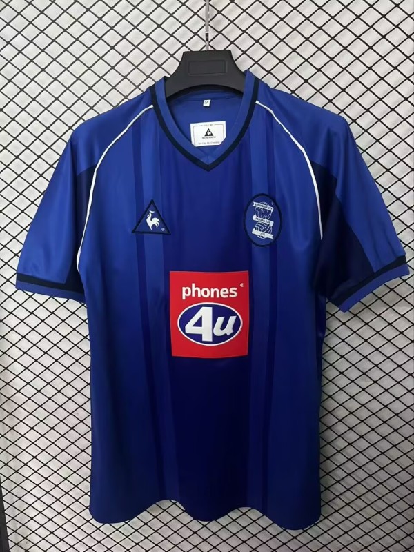 2002-03 Mens Birmingham  Home Retro blue Soccer Jersey
