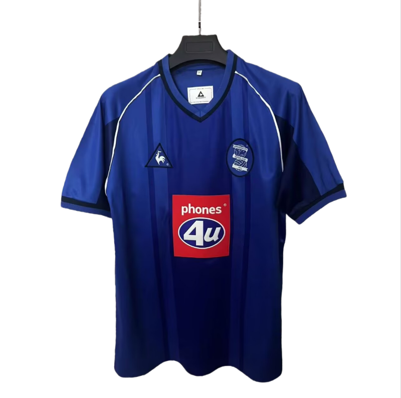 2002-03 Mens Birmingham  Home Retro blue Soccer Jersey